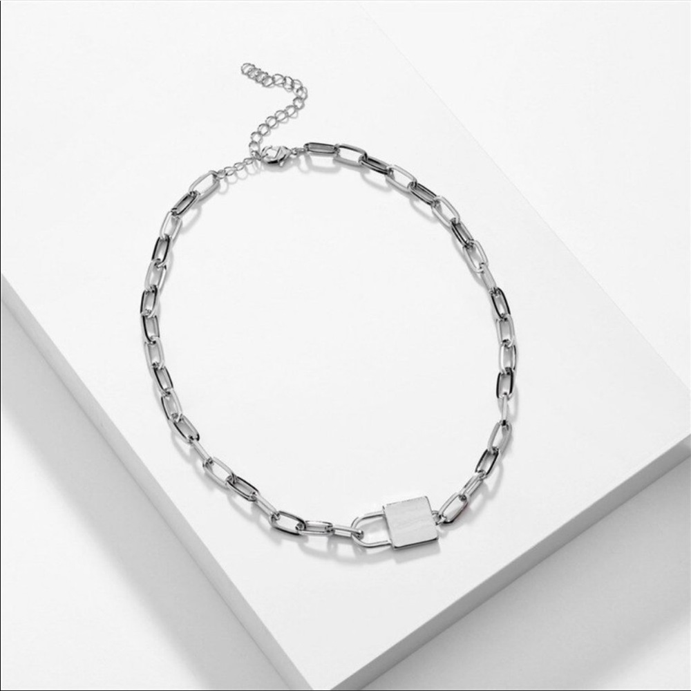 Silver Chain Lock Necklaces! - Picture 4 of 6
